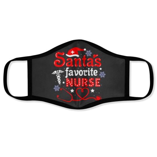 Discover Santa's Favorite Nurse Christmas Face Masks