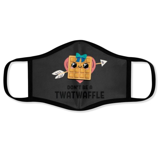 Discover don't be a twatwaffle waffle eaters (2) Face Masks