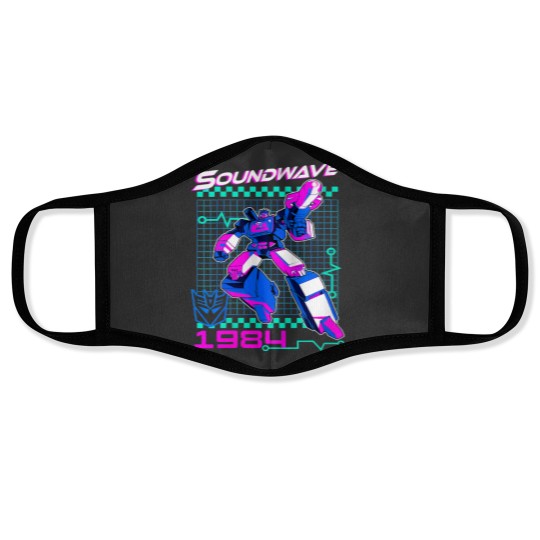 Discover Womens Transformers Soundwave 1984 Face Masks