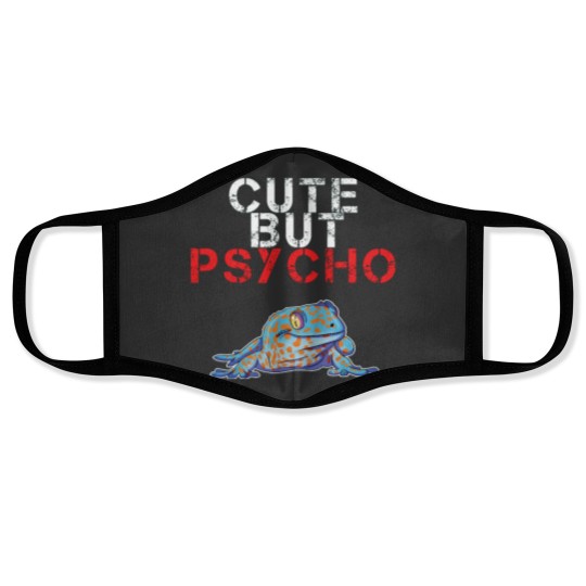 Discover Cute But Psycho Tokay Gecko Active Face Masks