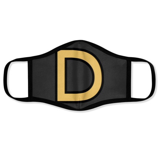 Discover Funky Yellow Letter D Face Masks