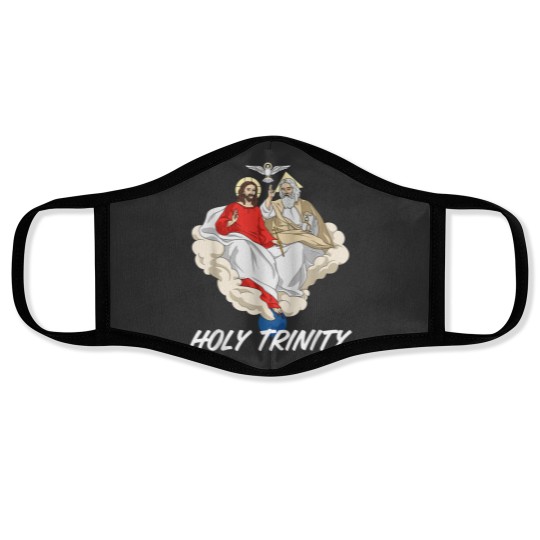 Discover Holy Trinity Father Son and Holy Spirit Catholic Face Masks
