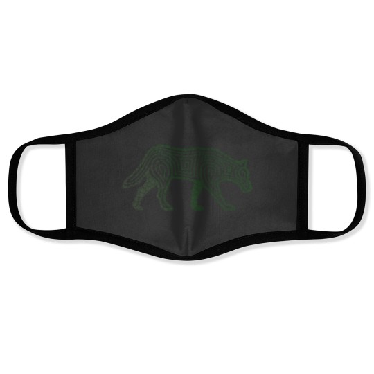 Discover Cracked Wolf Face Masks