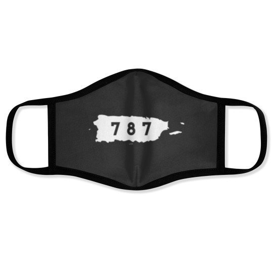 Discover 787 Puerto Rico Boricua Puerto Rican Day Parade Face Masks