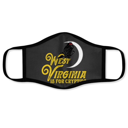 Discover West Virginia Is For Cryptids Mothman Gift Face Masks