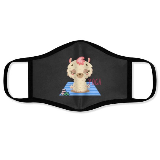 Discover Baby Llama Easy Yoga Bliss Design for wild animal lovers and yoga lovers you know. Active Face Masks