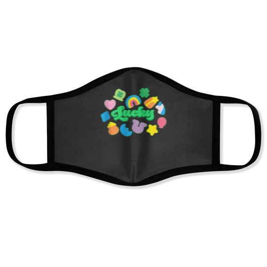Discover Lucky Charm Shapes Marshmallows Happy St Patricks Day Irish Face Masks