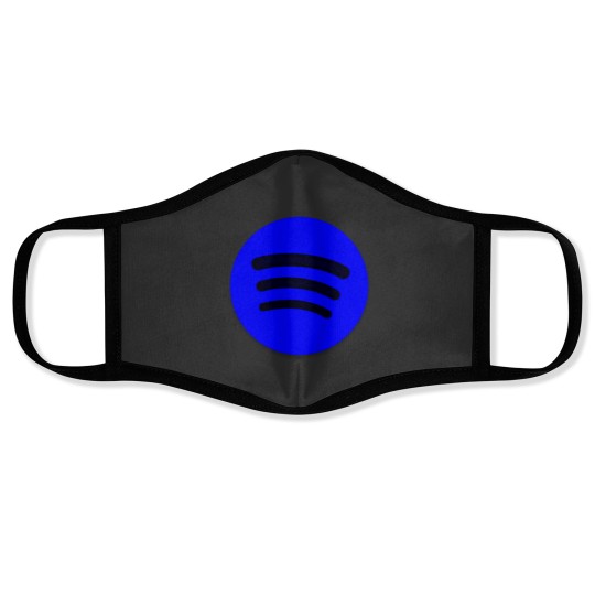 Discover spotify music blue Face Masks