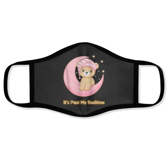 Discover Its Past My Bedtime Cute Bear Sleeping Women Men Baby Face Masks