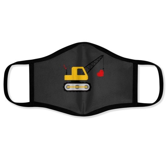 Discover Kids Construction Truck Valentines Day Toddler Boy Face Masks