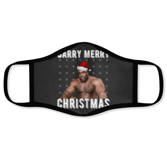 Discover Barry Merry Christmas Face Masks