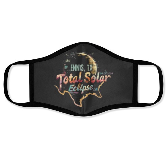 Discover Ennis, TX 2024 Total Solar Eclipse Face Masks