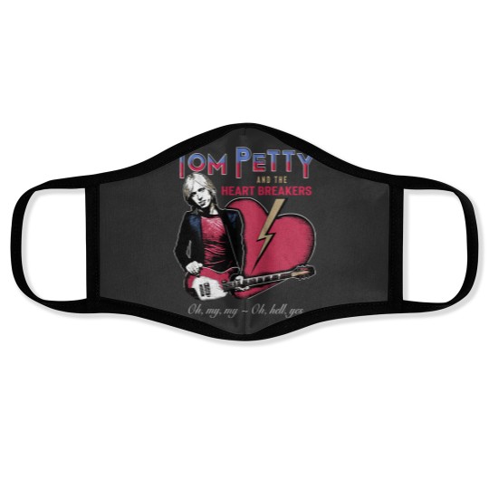 Discover Tom Petty & the Heartbreakers Men's Face Masks Oh Hell Yes Guitarist Tees