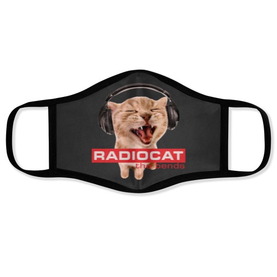 Discover RadioCat Face Mask, Meme Cat Design Inspired by Radiohead