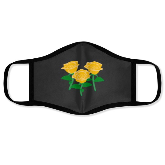 Discover ACNH Yellow Rose Active Face Masks