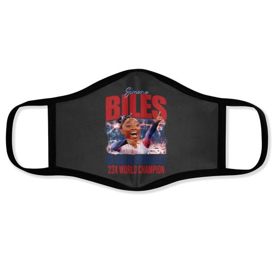 Discover Simone Biles Summer Olympic Games Bootleg Face Masks, 2024 Olympics