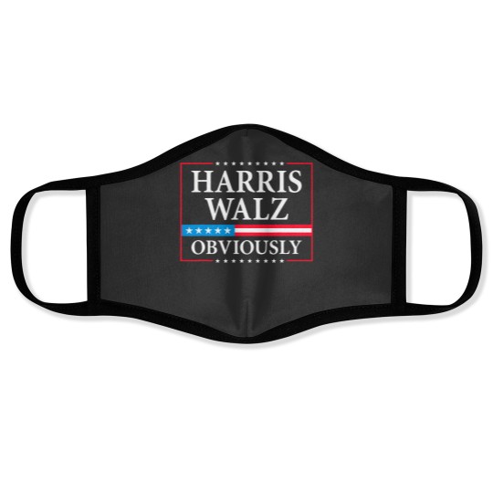 Discover Harris Walz Obviously President Kamala Harris Waltz Election Face Masks