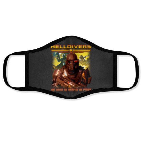 Discover Helldivers Vintage 90s Face Masks, Helldivers 2 Face Masks, Helldivers Vintage Face Masks