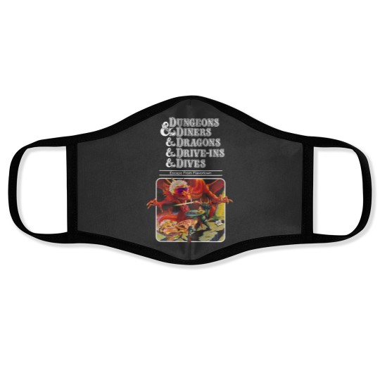 Discover Dungeons And Diners And Dragons And Dives Face Masks