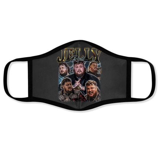 Discover Jelly Roll The Beautifully Broken Tour 2024 Face Masks 90S Vintage Concert