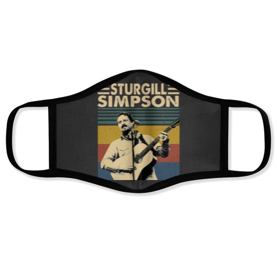 Discover Sturgill Simpson Retro Vintage Unisex Face Masks, Sturgill Simpson Music Face Masks