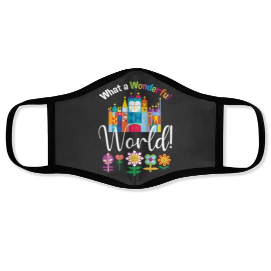 Discover What a Wonderful World Fitted Face Masks