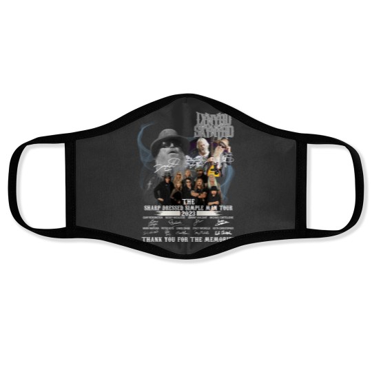 Discover The sharp dressed simple man tour zz top lynyrd skynyrd signatures 2023 Face Masks