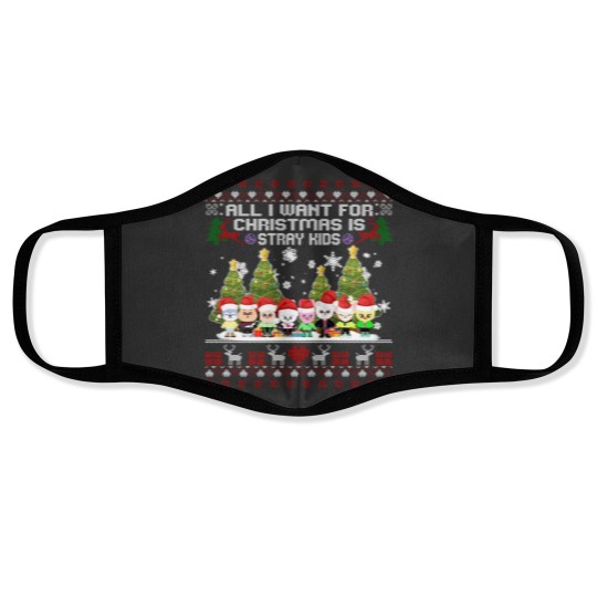 Discover Stray Kids Skzoo Ugly Christmas Face Masks, Kpop Christmas Face Masks, Cute SKZOO TSweatshirt