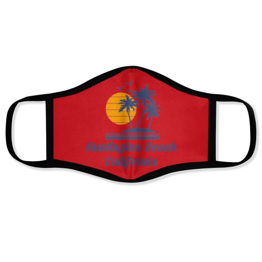 Discover Huntington Beach California Face Masks CA Tourist Gifts Face Masks