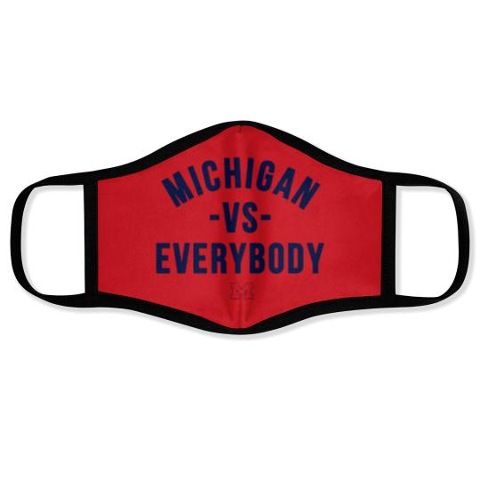 Discover Michigan Vs Everybody Face Masks, Wolverines Football Fan Gear, College Team Face Masks