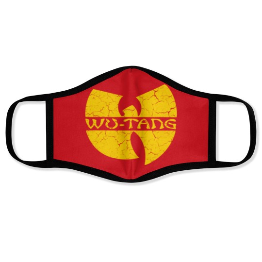 Discover Wutang with Text - Grunge - Wutang - Face Masks