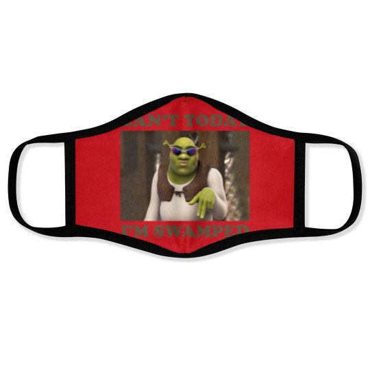 Discover Can't Today I'm Swamped Funny Shrek Face Masks