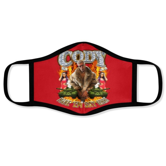 Discover Cody Rhodes Make 'Em Say Uhh Face Masks Cotton Men's Face Masks