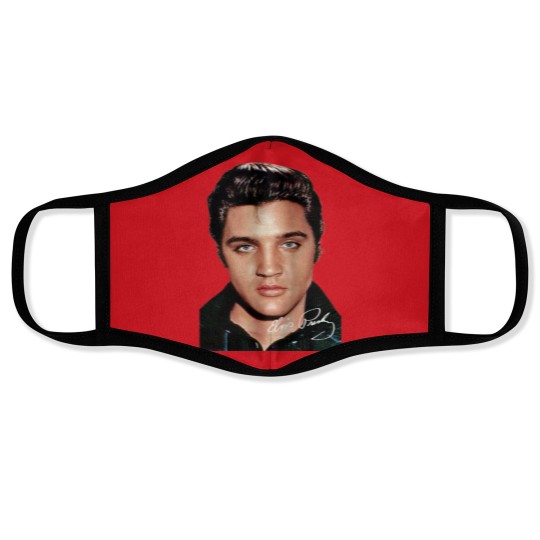 Discover Elvis Presley Signature Face Masks Short Sleeve Cotton White Women Men S to 5XL