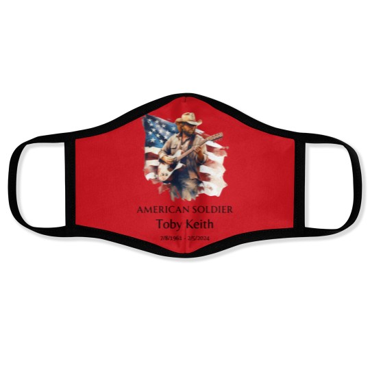 Discover Toby Keith American soldier Face Masks