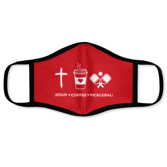 Discover Jesus Coffee Pickleball  Face Masks