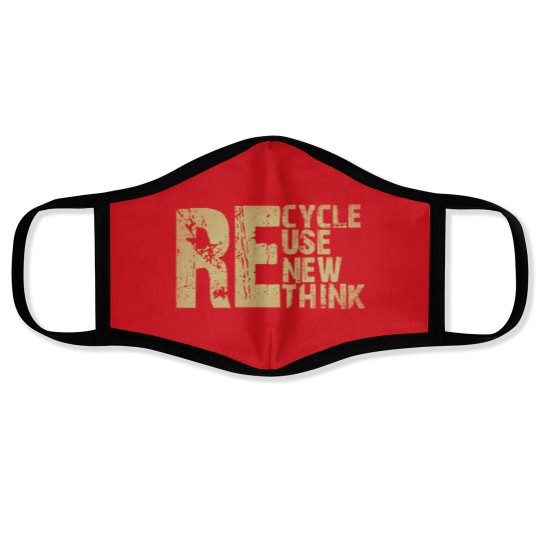 Discover Recycle Reuse Renew Rethink Earth Day Environmental Activism Face Masks