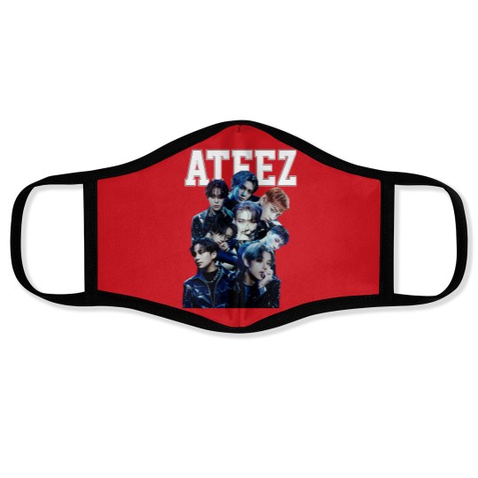 Discover Ateez Vintage Face Masks, Ateez Face Masks,Ateez Break The Wall Face Masks