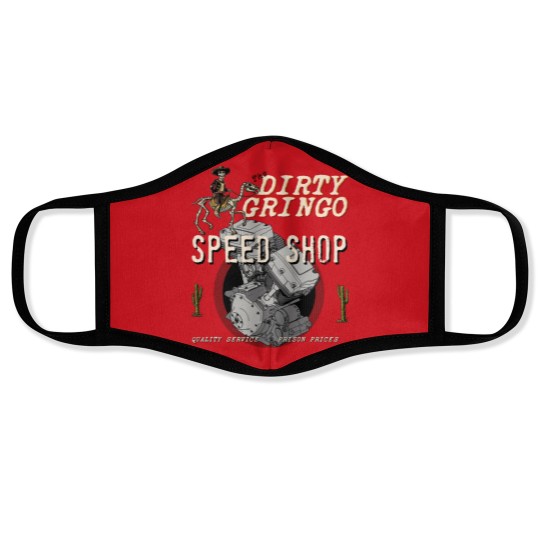 Discover TheGringo Speed Shop Rat Rod y Twin Cam Motorcycle Face Masks
