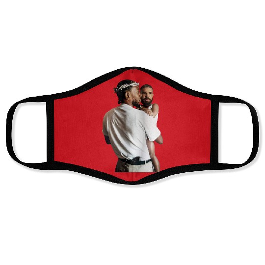 Discover Kendrick Lamar Holding Baby Drake Unisex Cotton Face Masks