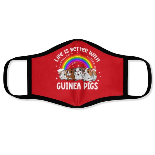 Discover Guinea Pig Life Is Better With Guinea Pigs Rodent Pet Kawaii Face Masks