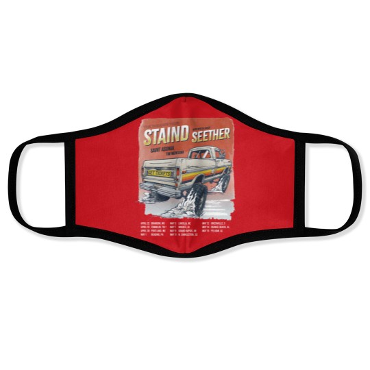 Discover Staind 2024 Tailgate Tour Face Masks  Staind Band Fan Face Masks  Tailgate 2024 Concert Sh