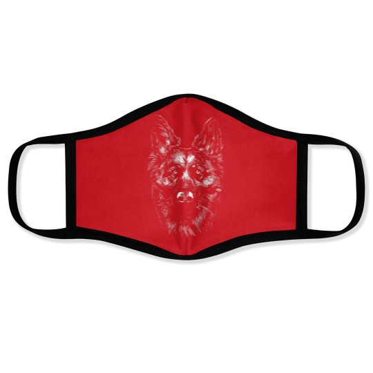 Discover German Shepherd Monochrome Face Masks Face Masks