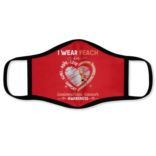 Discover I Wear Peach For Endometrial Cancer Awareness Gi Face Masks