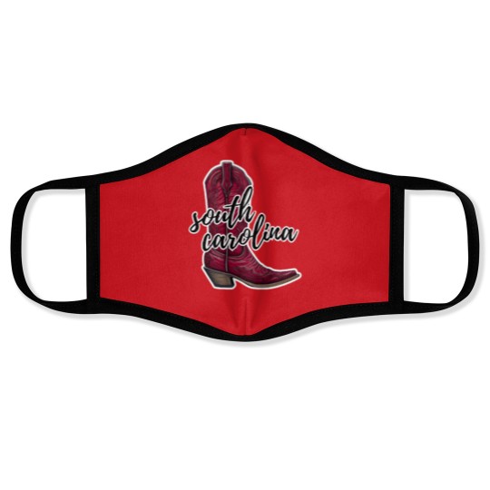 Discover University of South Carolina cowboy boot 1 Face Masks
