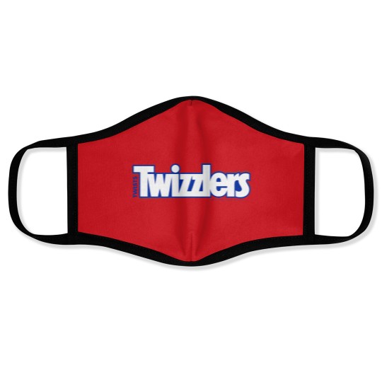 Discover Twizzlers Twists White Blue Logo Distressed Face Masks