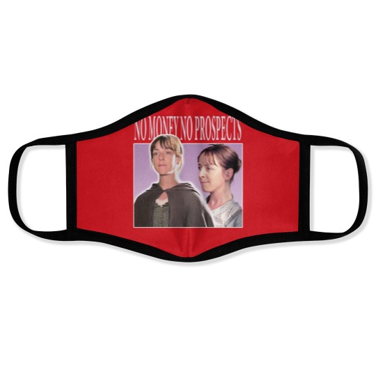 Discover No Money No Prospects Face Mask - Pride and Prejudice