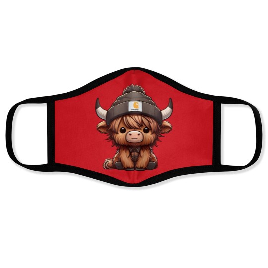 Discover Highland Cow Face Masks - Cute Cow Design