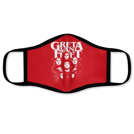 Discover Greta Van Fleet Tour 2024 Face Masks, Classic 90s Greta Van Fleet Face Masks