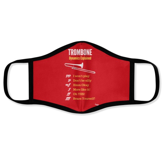 Discover Trombone humour – trombone dynamics Face Masks